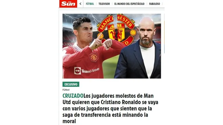 El vestuario del Manchester United pide la salida de CR7