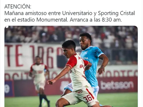 Sporting Cristal y Universitario jugarán un partido amistoso