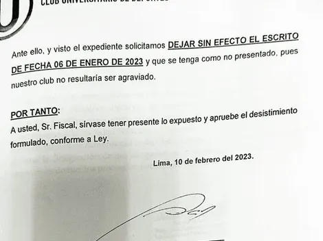 Universitario de Deportes dejó atrás su denuncia contra la FPF