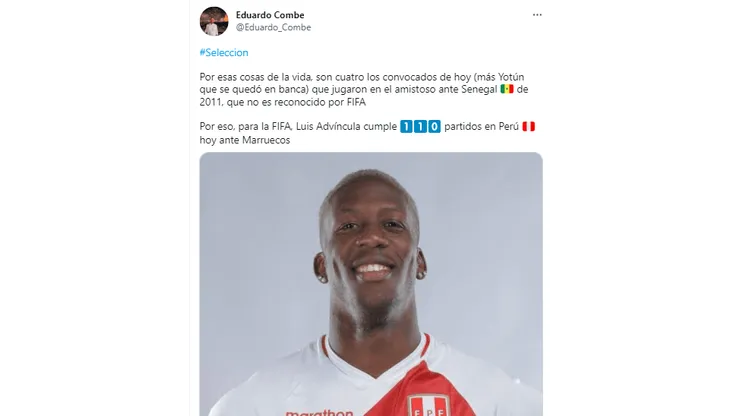Día especial para Luis Advíncula con la Selección Peruana