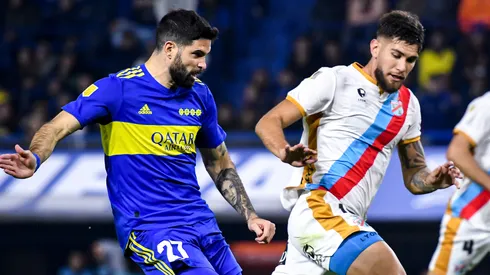 Nicolas Orsini of Boca Juniors against Arsenal