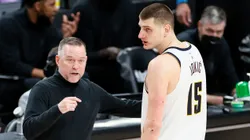 Michael Malone and Nikola Jokic.