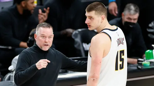 Michael Malone and Nikola Jokic.