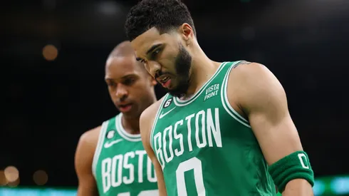Tatum and Holford during the Game 7 vs heat