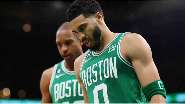 Tatum and Holford during the Game 7 vs heat
