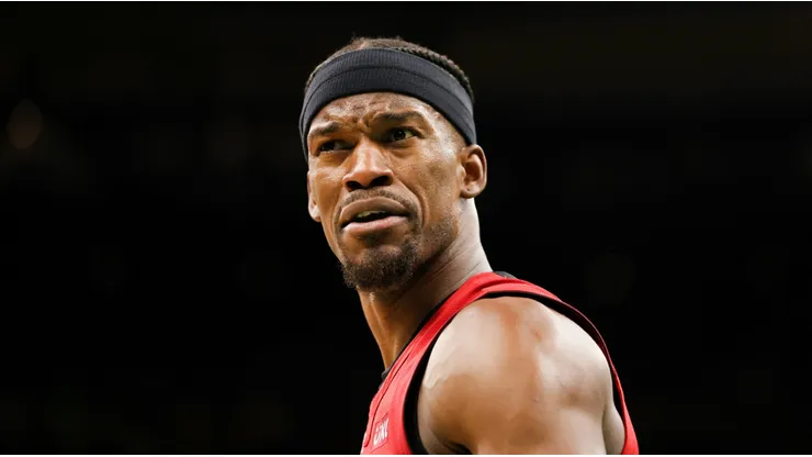 Jimmy Butler of the Miami Heat during the 2023 Eastern Conference Finals against the Boston Celtics