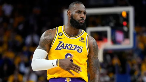 LeBron James with Los Angeles Lakers during the 2023 NBA playoffs