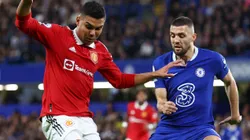 Casemiro of Manchester United and Mateo Kovacic of Chelsea