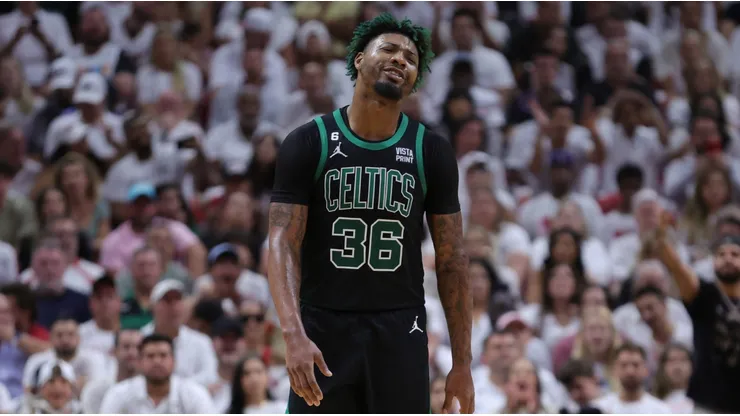 Marcus Smart during Game 3 between the Heat and Celtics.