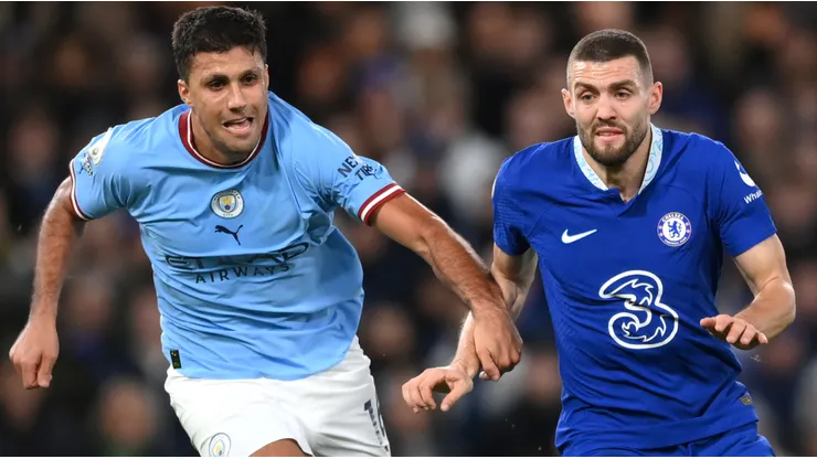 Rodri of Manchester City and Mateo Kovacic of Chelsea