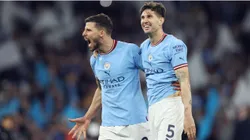 Ruben Dias and John Stones of Manchester City