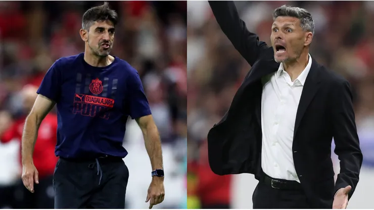 Veljko Paunovic of Chivas and Fernando Ortiz of Club America