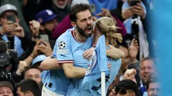 Bernardo Silva celebrates his goal against Real Madrid