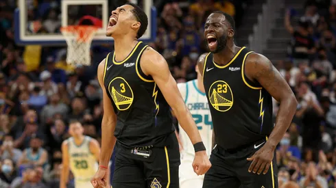 Jordan Poole and Draymond Green