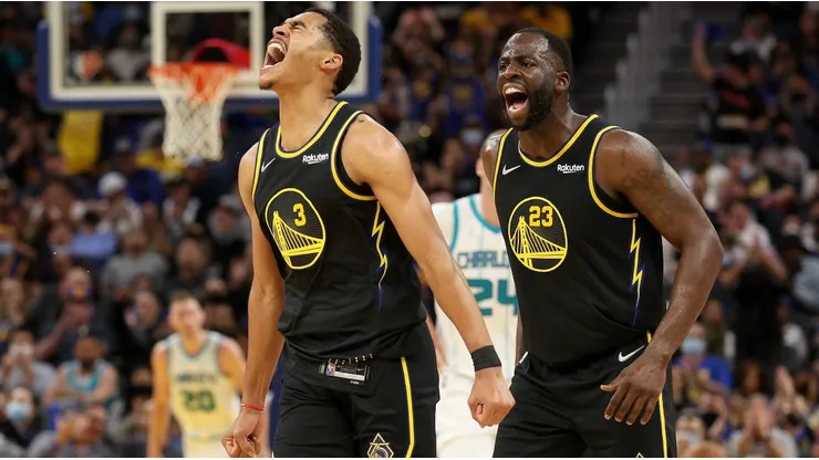 Jordan Poole and Draymond Green