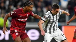 Loic Bade of Sevilla and Arkadiusz Milik of Juventus