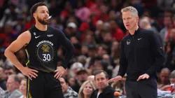 Steve Kerr and Stephen Curry