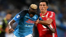 Victor Osimhen of Napoli and Salvatore Molina of Monza