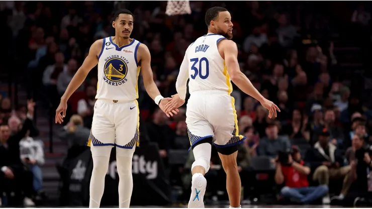 Stephen Curry and Jordan Poole