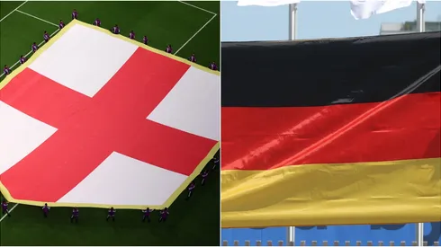 England flag (L) and German flag (R)