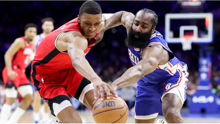 James Harden and Jabari Smith Jr.
