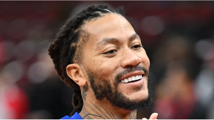 Derrick Rose with the New York Knicks