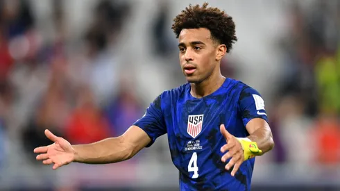 Tyler Adams with the USMNT at the Qatar 2022 World Cup
