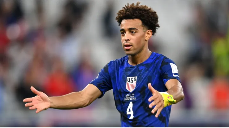 Tyler Adams with the USMNT at the Qatar 2022 World Cup