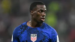 Timothy Weah at the Qatar 2022 World Cup with the USMNT