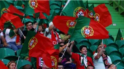 Portugal fans wave flags