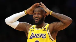 LeBron James with the Los Angeles Lakers