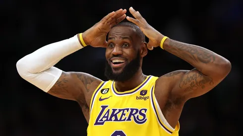LeBron James with the Los Angeles Lakers