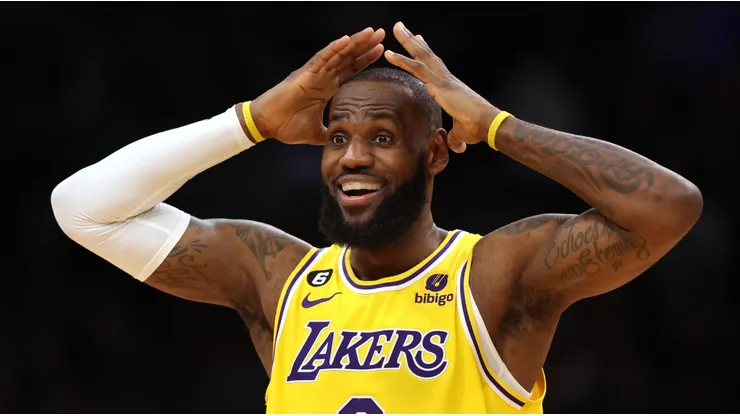 LeBron James with the Los Angeles Lakers