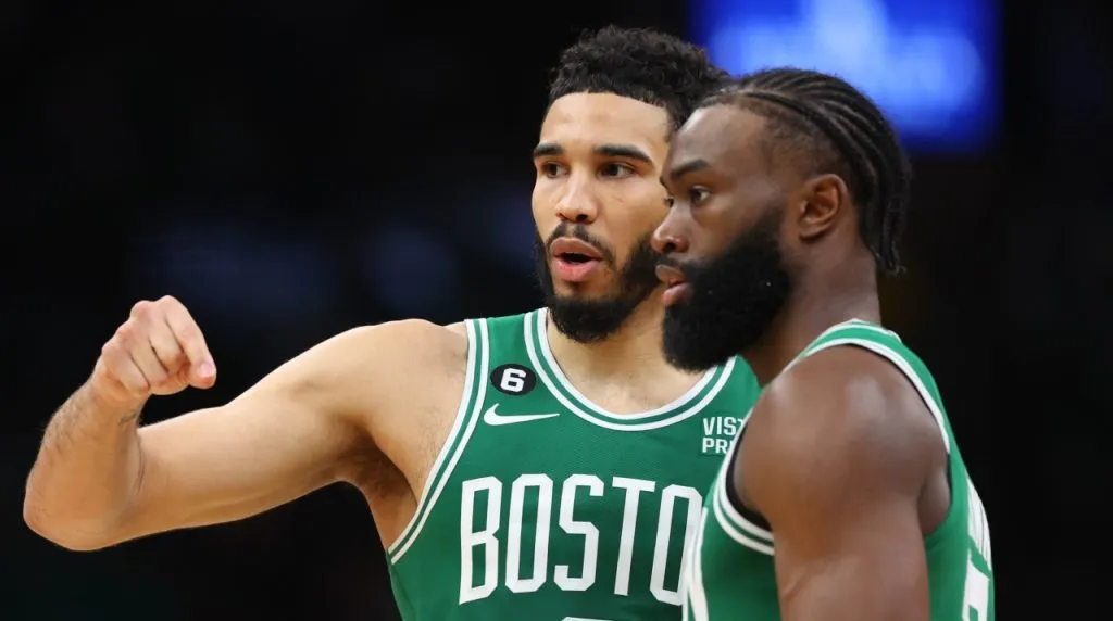 Jayson Tatum and Jaylen Brown