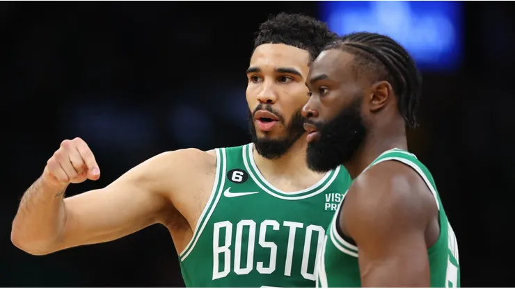 Jayson Tatum and Jaylen Brown