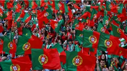 Portugal fans wave flags
