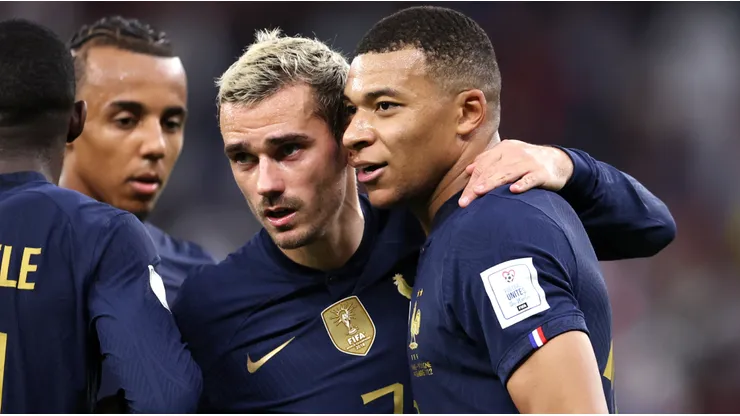 Antoine Griezmann and Kylian Mbappe of France