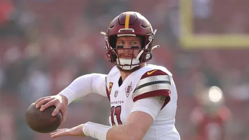 Carson Wentz during his time with the Commanders