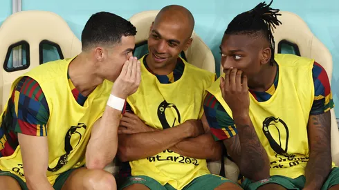 Cristiano Ronaldo, Joao Mario, and Rafael Leao