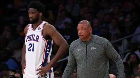 Doc Rivers and Joel Embiid