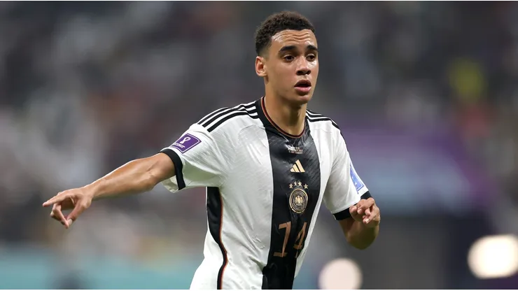 Jamal Musiala with Germany at the Qatar 2022 World Cup