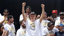 Nikola Jokic during the Denver Nuggets victory parade after winning the 2023 NBA Championship