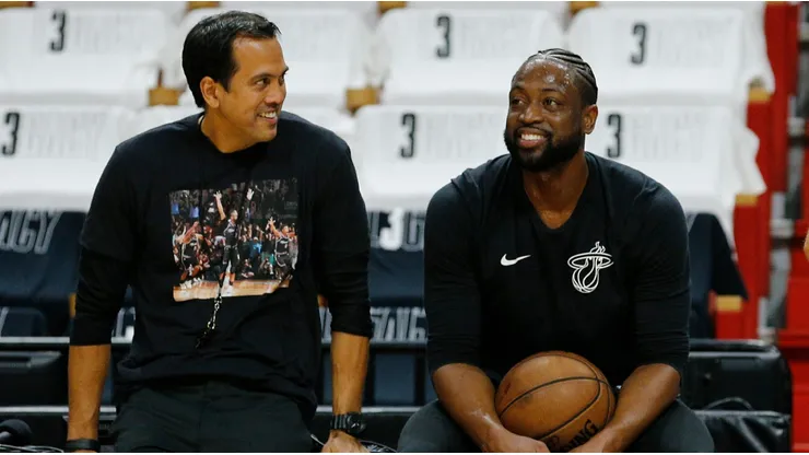 Erik Spoelstra and Dwyane Wade