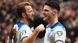 Harry Kane and Declan Rice of England
