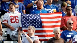 Fans with the American flag