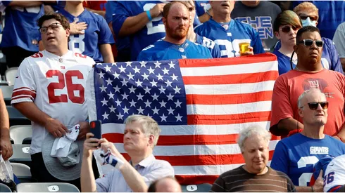 Fans with the American flag
