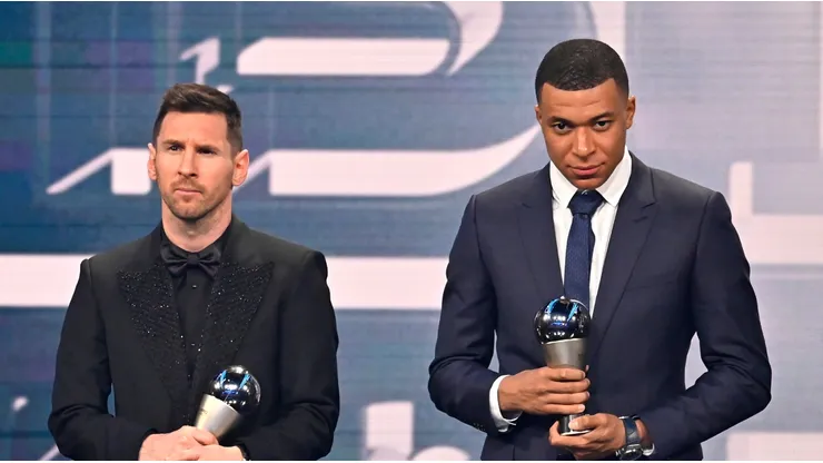 Lionel Messi and Kylian Mbappe at The Best FIFA Football Awards 2022