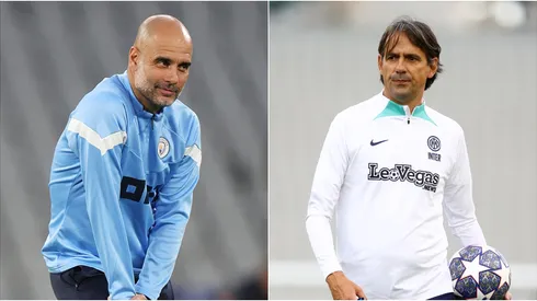 Pep Guardiola (left) and SImone Inzaghi.