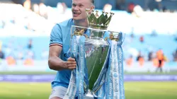 Haaland with the 2022-2023 Premier League trophy