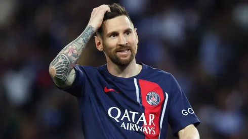 Lionel Messi during his last match with PSG in Ligue 1 against Clermont